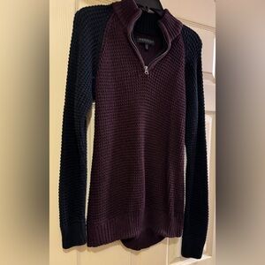 Aeropostale dbl colored zip sweater
